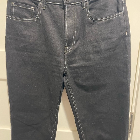 EVERLANE The Cheeky Jean Black with White Stitiching - Picture 4 of 10
